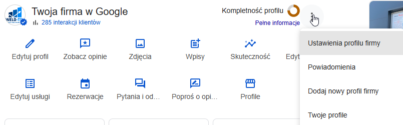 Krok 1 - Zaloguj się do Google Business