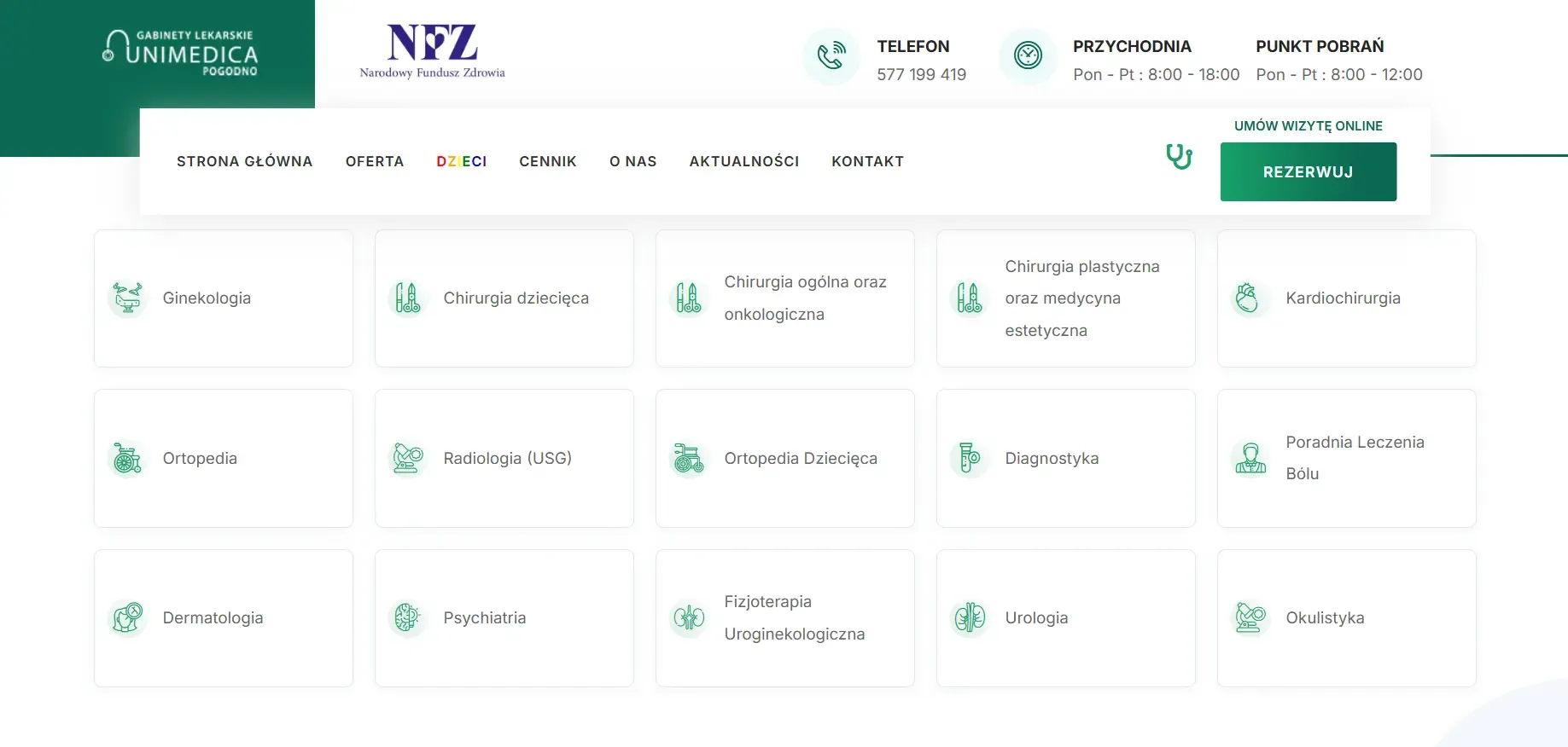 Gabinety lekarskie Unimedica Pogodno