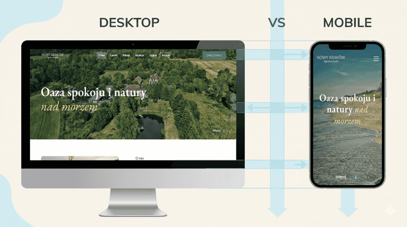 Porównanie layoutu desktop i mobile