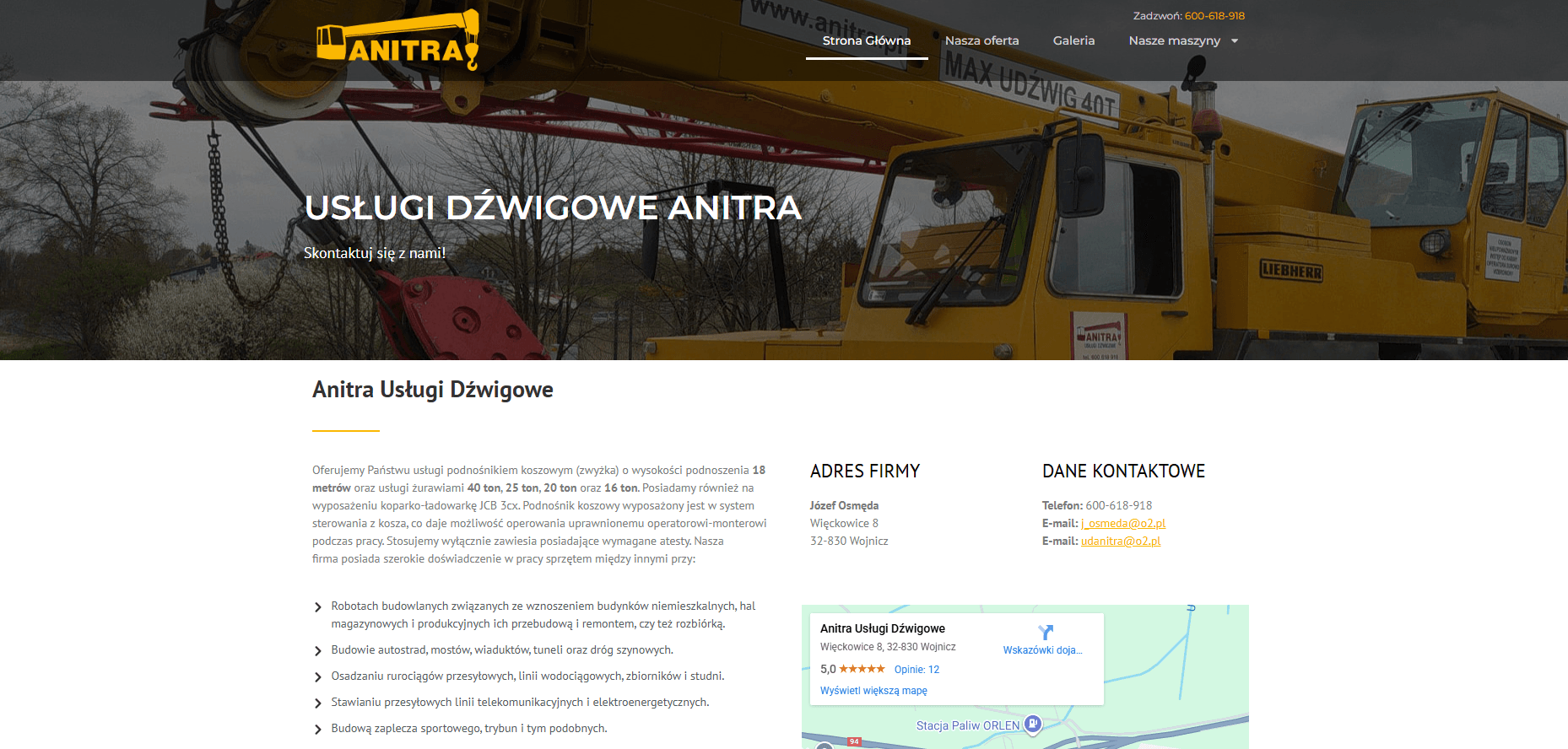 Anitra Usługi Dźwigowe