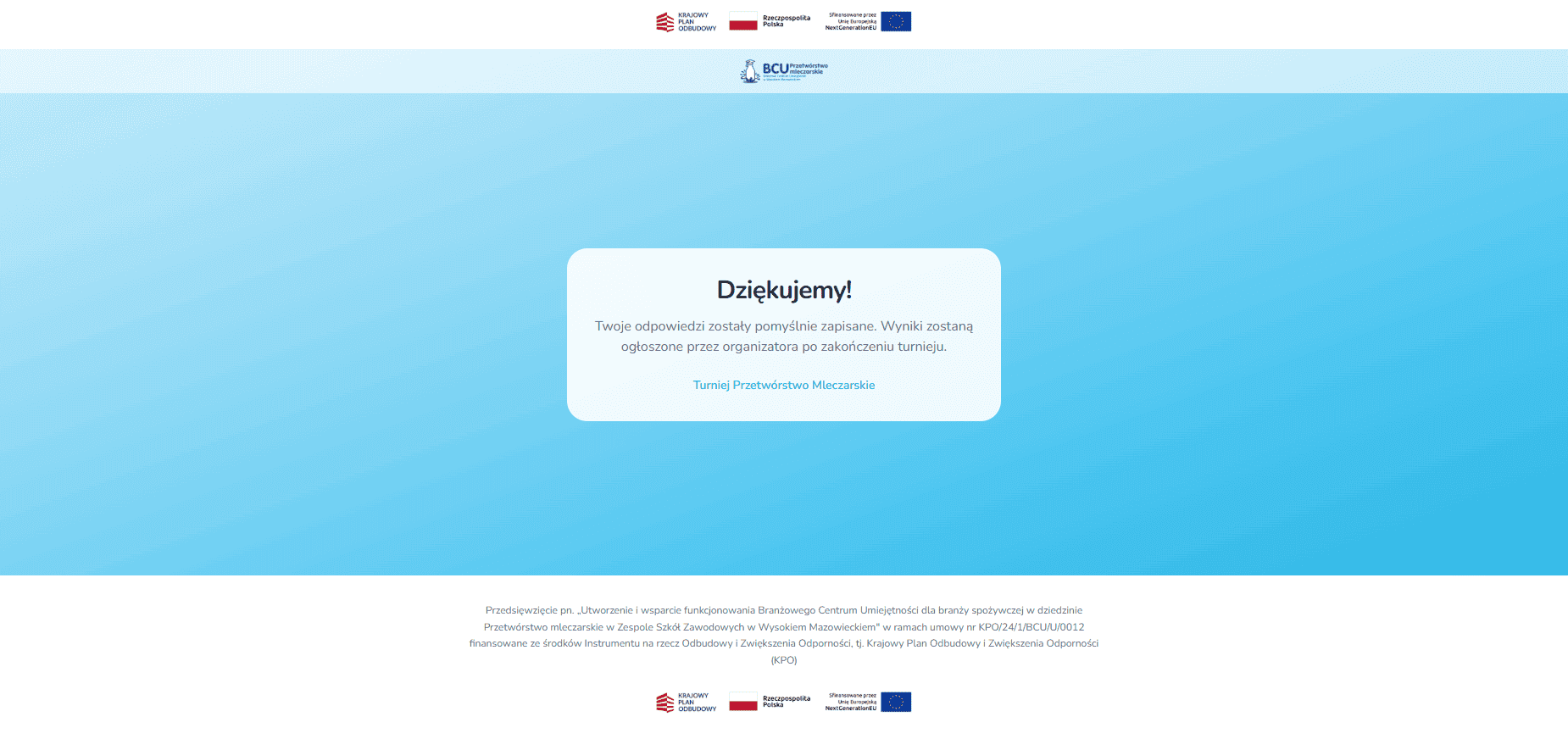 Platforma konkursowa dla branży mleczarskiej – rejestracja, testy i wyniki - zdjęcie 1