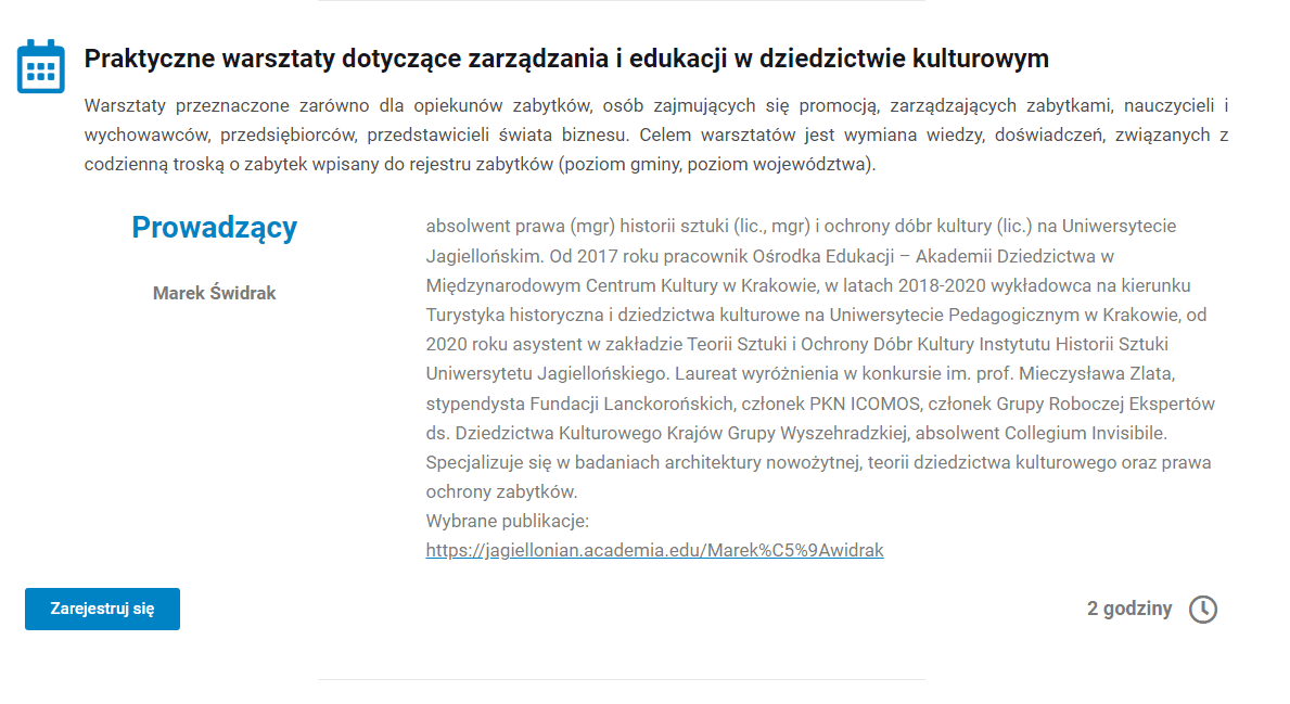 Dziedzictwo Sanktuarium Kalwarii Zebrzydowskiej – formularze rejestracyjne - zdjęcie 1