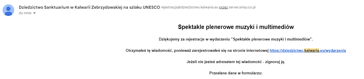 Dziedzictwo Sanktuarium Kalwarii Zebrzydowskiej – formularze rejestracyjne - zdjęcie 3