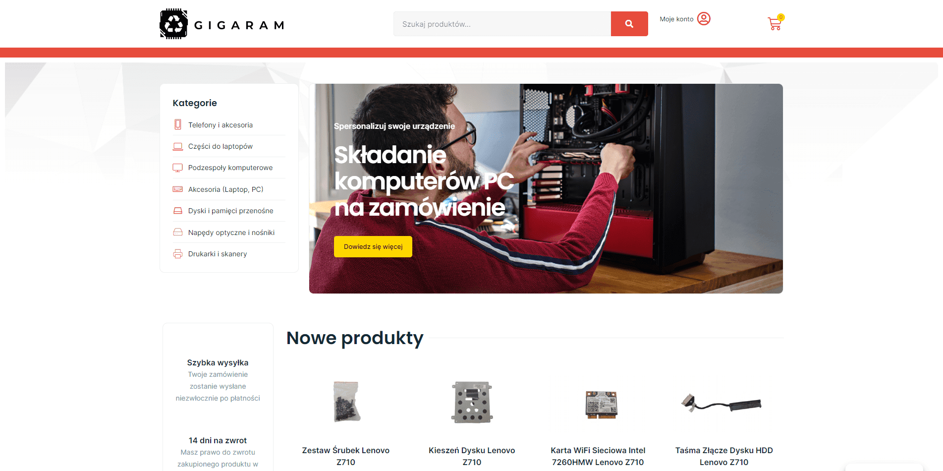 Sklep internetowy GIGA-RAM
