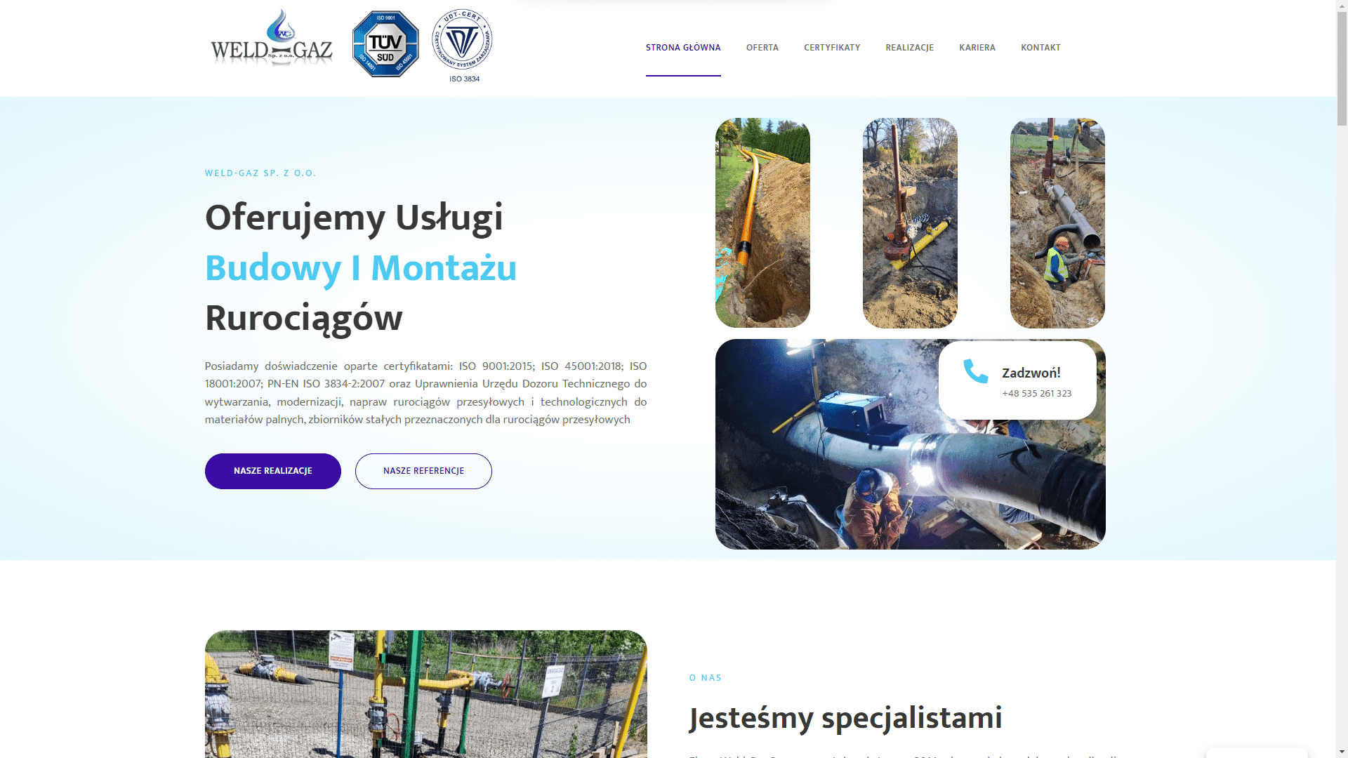 Weld-Gaz – Usługi budowy i montażu rurociągów
